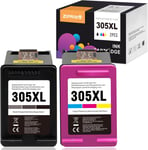 305XL Cartouches d'encre compatibles avec HP 305 XL pour HP DeskJet 2700 2720e 2720 2710 4120 4120e 4130 HP Envy 6000 6010 6020 6030 6032 6420 (Noir, Couleur)