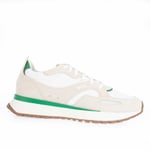 Boss Mens Jonah Mixed-Material Trainers in White material_Leather - Size UK 12