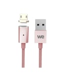 WE WEUSBMICROMAG120R câble USB 1,2 m A Micro-USB Rose