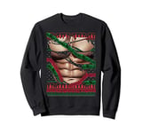 Christmas Fake Muscles Ripped Torn Chest Six Pack Abs Ugly Sweatshirt