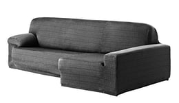 Eysa Aquiles Elastique Chaise Longue Droite, Vue Frontale, Polyester Coton, Gris, 43x37x14 cm