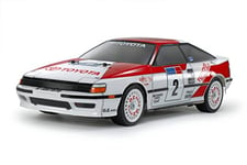 TAMIYA 58718 1:10 RC Toyota Celica GT-Four TT-02 Remote Control Car, RC Vehicle, Model Building, Kit for Assembly, Hobby, Crafts, RC Model Building, White/Opulent Garden