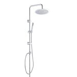 Görbach Colonne de Douche Mecanique en Acier inoxydable Ensemble de Douche Mural Robuste sans Mitigeur pour Baignoire, avec Pommeau de Pluie et Douchette D20cm