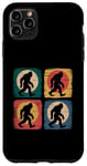 Coque pour iPhone 11 Pro Max Vintage Bigfoot Silhouette Style 4 fonds Drôle Bigfoot