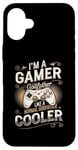 Coque pour iPhone 16 Plus Gamer Godfather pour hommes, jeux vidéo amusants, vintage