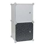 HOME DECO KIDS - Rg9219 - Rangement Modulable 2 Cubes Garcon Enfant Deco Chambre Mobilier Decoration Meuble