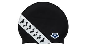 Bonnet de bain arena icons team stripe noir