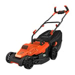 Black + Decker bemw471bh-qs Lawnmower Wired 6 Heights, 1600 Watt, Orange, 38 Cm