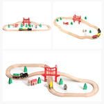 Wooden Train Track Rail Set Railway Xmas Kids Toddler Toys Gift Fit Thomas Brio