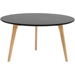 Beliani - Table Basse Diamètre 80 cm en mdf Noir et Bois Clair pour Salon Moderne Tennessee