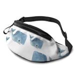 XCNGG Sac de taille en cours d'exécution Sac de taille de loisirs Sac de taille Sac de taille de mode Whale Print Fanny Packs for Women and Men Waist Bag Adjustable Belt for Outdoors Workout, Travelin