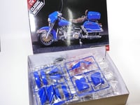 Kit - maquette à monter Moto HARLEY DAVIDSON FLH bleu 1/10
