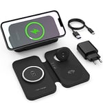 SPGUARD Chargeur Induction, 3 en 1 Chargeur sans Fil 18W Universel Qi  Rapide Station de Charge pour iPhone 14/14 plus/14 Pro/14 Pro  Max/13/12/11,Apple Watch 8/ultra/7/6/SE 2,Airpods 3/2/Pro 2 Charger :  : High-tech