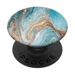 PopSockets Opalescent Vibrant Colors, Blue Golden Green Turquoise White PopSockets Swappable PopGrip