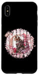 Coque pour iPhone XS Max Fleur de cerisier Chat Guerrier Fleur de samouraï