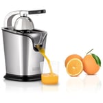Presse agrumes électrique levier pour jus citron Orange pamplemousse SICILIA en Inox 160W Rapide Automatique Silencieux