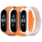 3 Pièces Bracelets en Nylon Compatibles avec Xiaomi Mi Band 7 6 5 4 3 Bracelet,Tressée Bracelet de Sport Élastique Réglable de Remplacement Bracelet pour Xiaomi Smart Mi Band 7 6 5 4 3 Femmes Hommes