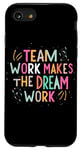 Coque pour iPhone SE (2020) / 7 / 8 Le travail d'équipe fait le travail de rêve, citation de sport de motivation