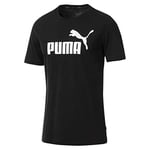 PUMA Homme Ess Logo Tee T Shirt, Cotton Black, M EU