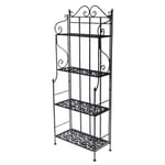 Etagère Jessica métal noir 4p cm 59 x 29 h158