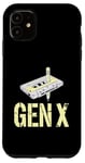 Coque pour iPhone 11 Gen X Crayon cassette rétro nostalgique analogique