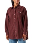 Wrangler Women's Corduroy Shacket​ Shirt, Dahlia, L