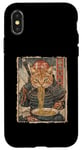 Coque pour iPhone X/XS Samurai Cat Loves Ramen Anime Drôle Anime Art Japonais Samouraï