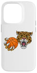 Coque pour iPhone 14 Pro Ballon de basket Jaguar Leopard Cheetah Panther