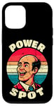Coque pour iPhone 12/12 Pro Power Spot Bald Vintage Coucher de soleil calvitie Père calvitie rétro