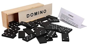 mumbi Jeu de Dominos dans Une boîte en Bois - Jeu de société Familial - Jeu de Dominos - Jeu de Voyage