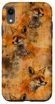 iPhone XR Vintage Red Fox Boho Watercolor Autumn Wildlife Art Case