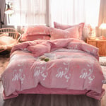 Bedding Set Duvet Covers Full Queen Size Comforter Set Duvet Cover Sets King Size FloralDouble Duvet Covers Set Pink Double Duvet Cover Double Bed with Fitted Sheet Winter Set Quilt Cover