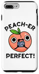 Coque pour iPhone 7 Plus/8 Plus Jeu de mots Peacher Perfect Funny Peach