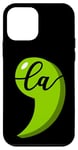 Coque pour iPhone 12 mini Simple Comma La en vert - Assistance subtile Kamala Harris 2024