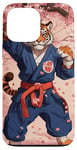 Coque pour iPhone 13 Pro Max Tigre Jiu Jitsu Gi Dessin animé Arts martiaux Anime