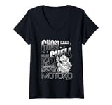 Womens Ghost in the Shell Stand Alone Complex Motoko Grid V-Neck T-Shirt