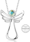 Levien Collier Rainbow Crystal Guardian Angel Necklace sLE0128 Marque, Estándar, Métal, Pas de gemme