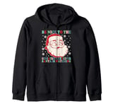 Nurse Christmas Santa Nice To The Geriatric Care Giver Zip Hoodie