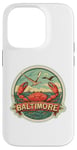 Coque pour iPhone 14 Pro Baltimore Maryland MD DMV Fruits de mer Vacation Crabe Ocean Fun