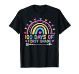 Rainbow 100 Days Of 1st Grade Teacher Kids 100 Day Of School T-Shirt