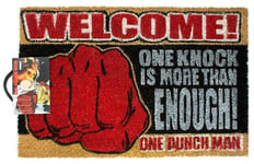 One Punch Man Red Coir Door Mat Unisex