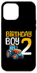 Coque pour iPhone 12 Pro Max Tracteur agricole pour 2e anniversaire garçon 2 ans