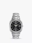 Citizen BM7440-51E Men's Eco-Drive Date Titanium Bracelet Strap Watch, Silver/Black