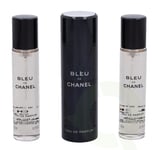 Chanel Bleu De Chanel Pour Homme Giftset 60 ml, 3x20ml Edp Travel Spray & 2 Refills