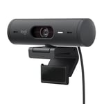 Webcam Logitech Brio 500 Webcam HD avec Deux Micros a Reduction de Bruit - Graphite