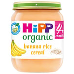 HiPP Organic Banana Rice Cereal Baby Food Jar 4+ Months (6 x 125g)