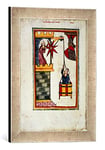 Kunst für Alle 'Image encadrée de Zurich enluminure Christian de Hamle/en Argent de Codex Impression d'art dans Main Haute qualité manesse, Photos, 30 x 40 cm, Cadre : Raya