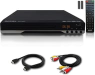 RDP-S600 DVD Player with HDMI Cable and RCA Cable Included - Multi Region - USB