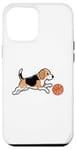 Coque pour iPhone 12 Pro Max Beagle jouant au basket-ball Beagles Chien