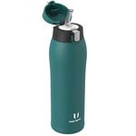 Super Sparrow Gourde Isotherme avec Paille - INOX Bouteille Isotherme - 750ml - Mug Isotherme Étanche - Gourde Enfant sans BPA, pour Sport, Voyages, L'école, Bureau